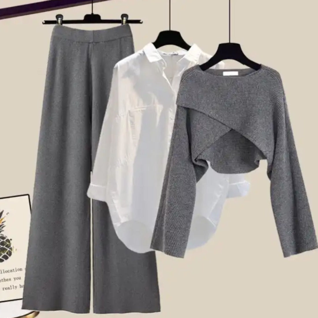 Out-Shine | Comfortable Chic 3-pieces Office Lady Set