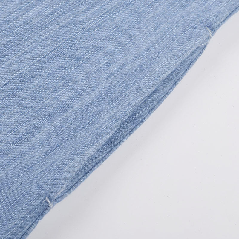 Out-Shine | Short Sleeves Denim Button Shirt Dress