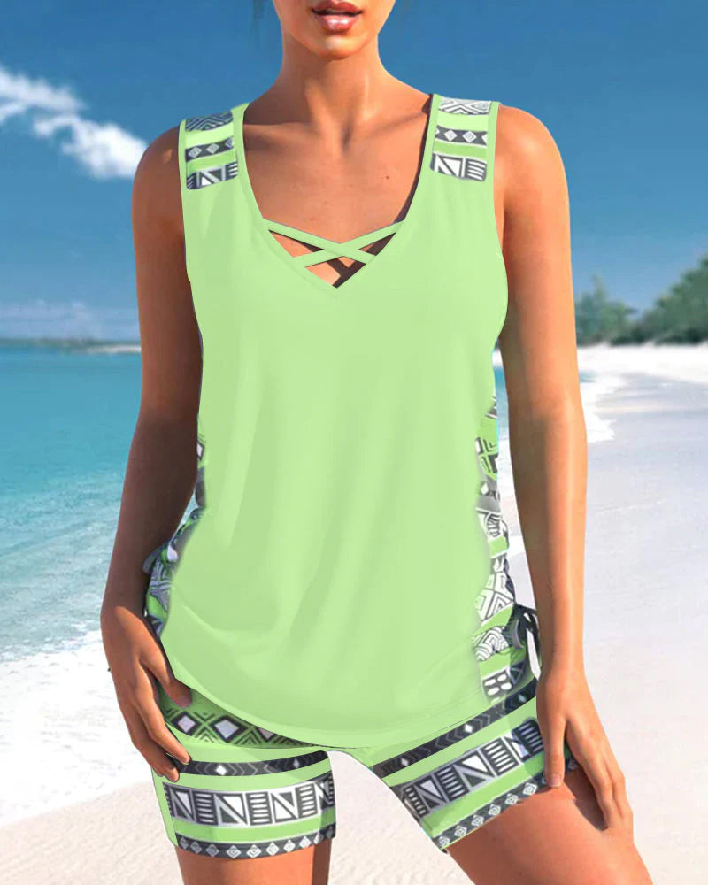 Out-Shine | Print Tankini Set
