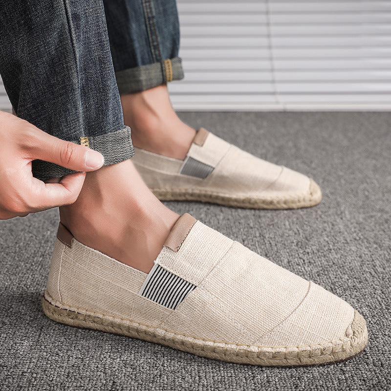 Out-Shine | Stylish Handmade Canvas Straw Shoes Summer Chic