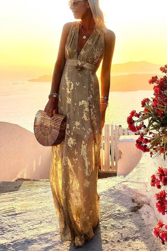 Out-Shine | Sunset Stories V-Neck Maxi Dress
