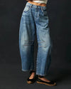 Out-Shine | Mid - Waist Barrel - Shaped Women's Jeans