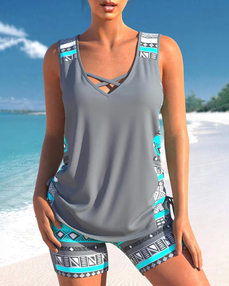 Out-Shine | Print Tankini Set