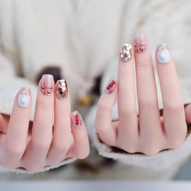 Out-Shine | Lion Dance, Spring Festival Nails - New Year's Themed Wearable Nails