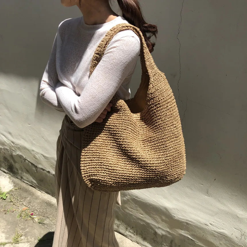 Out-Shine | Elegant Straw Beach Bag