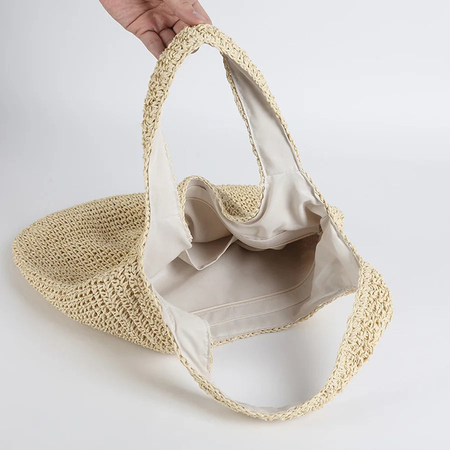 Out-Shine | Elegant Straw Beach Bag