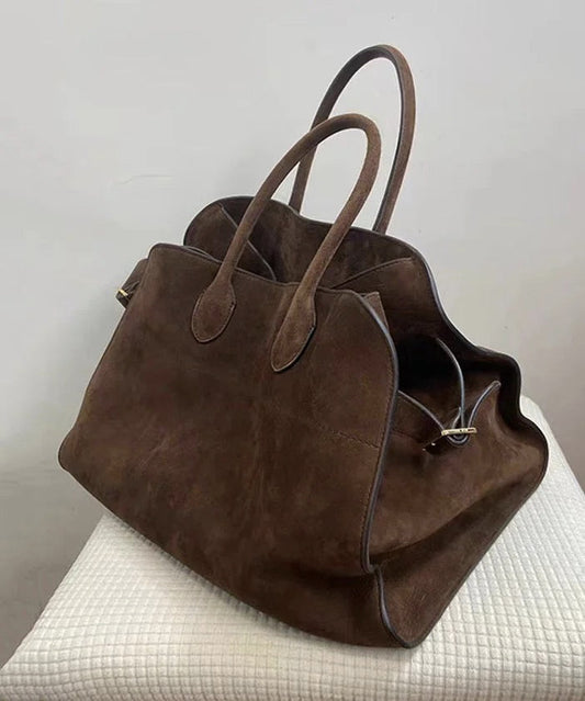 Out-Shine | Suede Brown Handbag