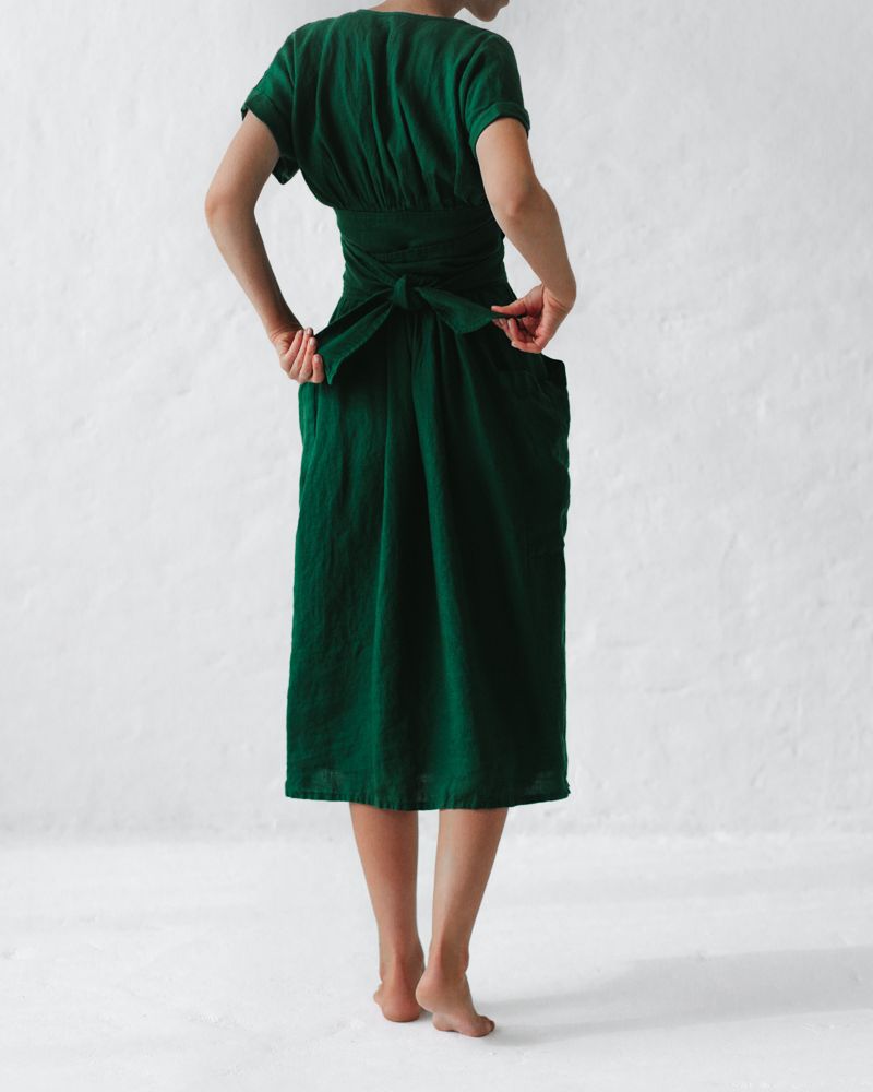 Out-Shine | Wrap Linen And Cotton Dress