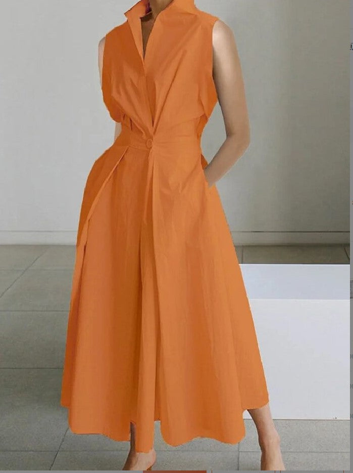 Deslumbra | Vestido de lunares con escote en V para mujer