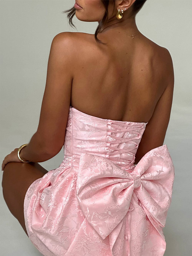 Out-Shine | Mini Dress With Bowknot