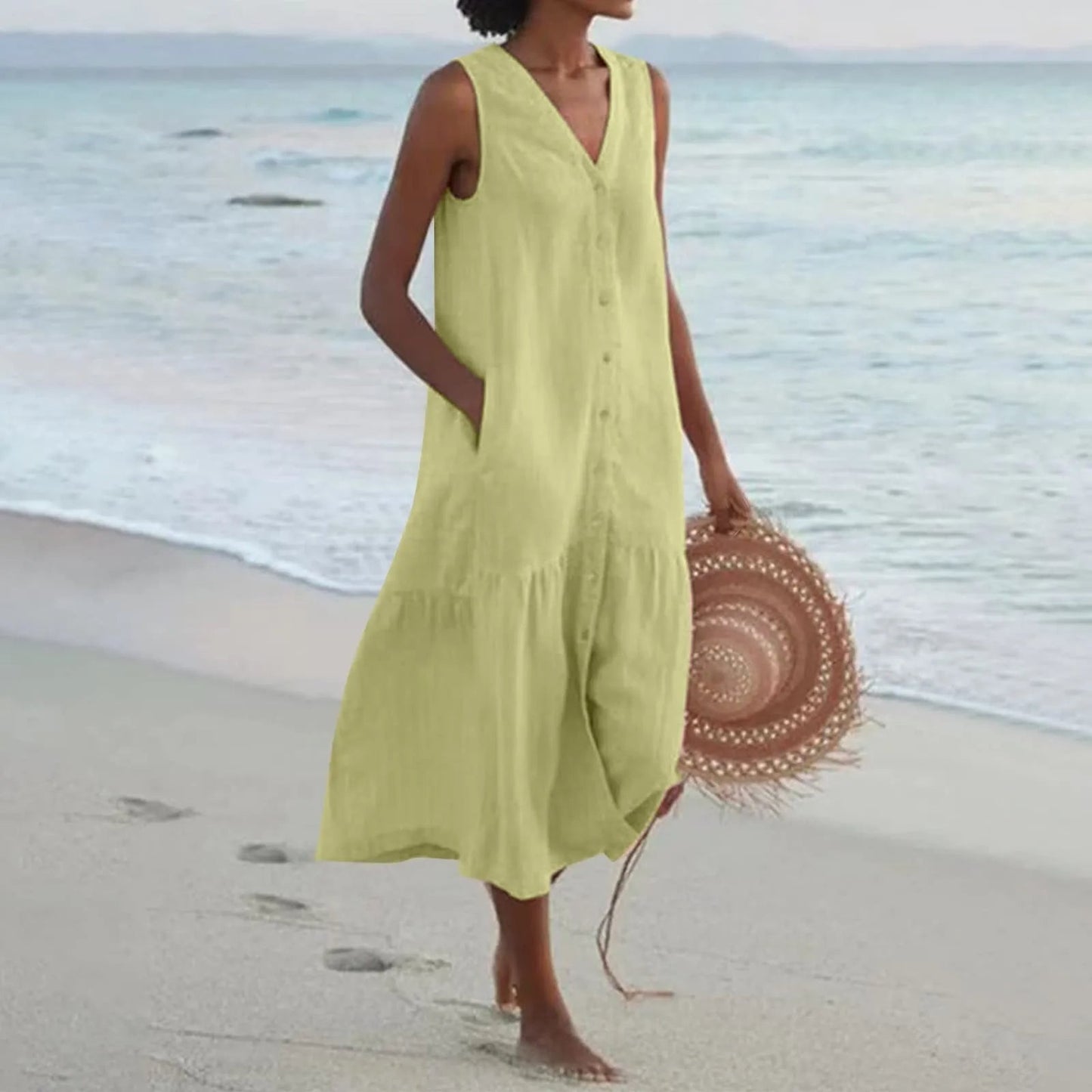 Deslumbra | Vestido playero cómodo para mujer en tonos pastel