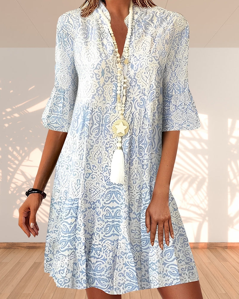 Out-Shine | Casual Printed Dress for Women