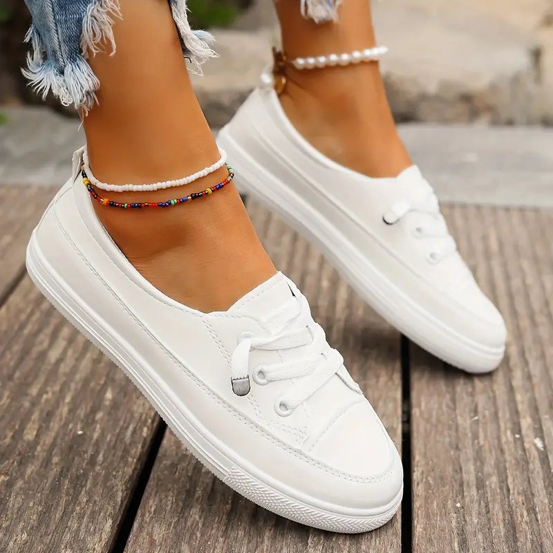 Out-Shine | Women's Classic Casual Sneakers White