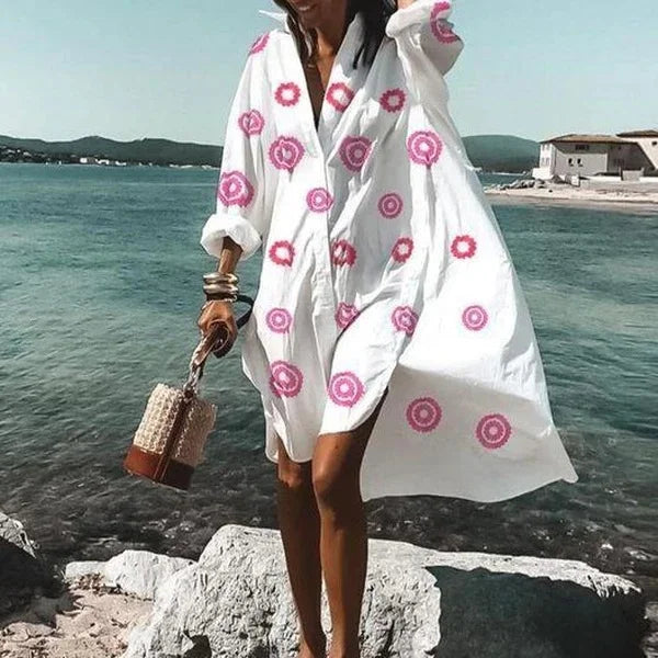 Out-Shine | Fashionable Flowing Shirt Dress For Women
