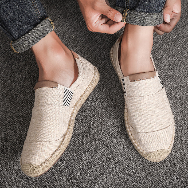 Out-Shine | Stylish Handmade Canvas Straw Shoes Summer Chic