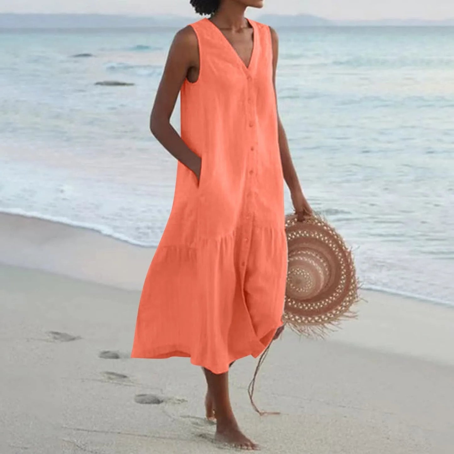 Deslumbra | Vestido playero cómodo para mujer en tonos pastel