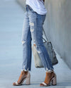 Out-Shine | Women's Chic Tattered Jeans Denim