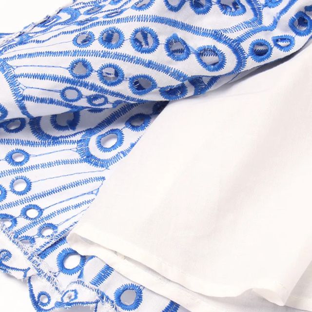 Out-Shine | Gathered Bandeau Mini Dress With Blue Paisley Pattern