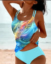 Out-Shine | Stylish Printed Tankini Swimsuit