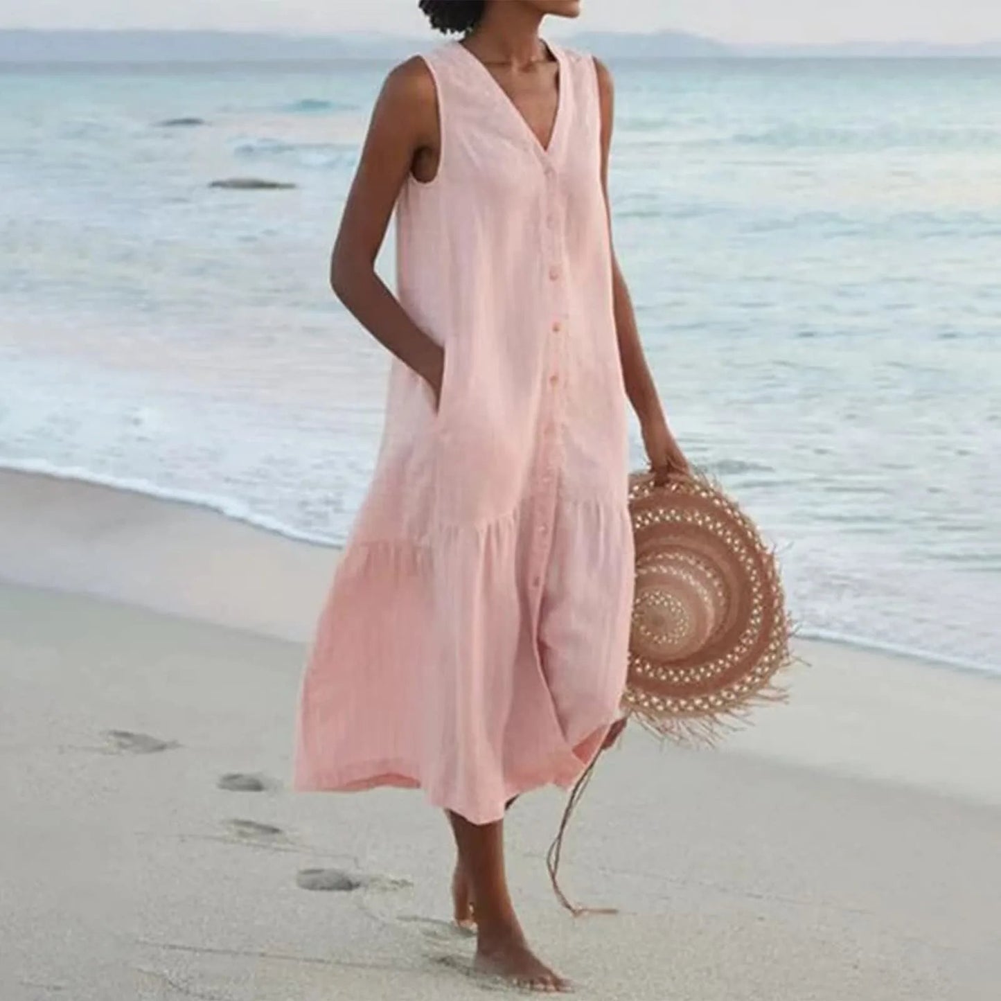 Deslumbra | Vestido playero cómodo para mujer en tonos pastel