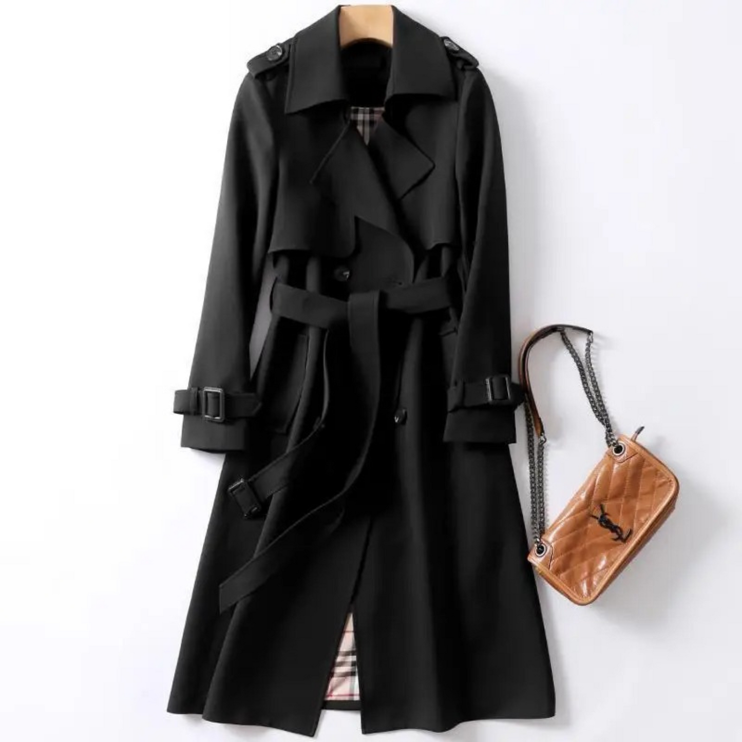 Out-Shine | Long Trench Coat With Belt