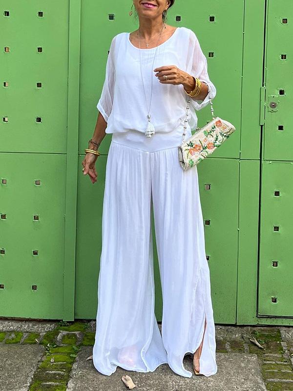 Out-Shine | Casual Chiffon Two-Piece Set for Women
