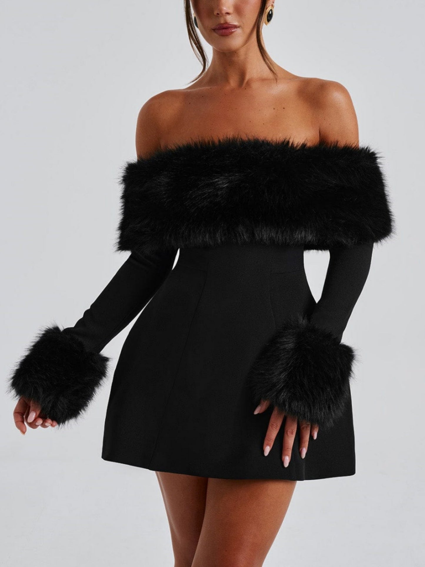 Out-Shine | Luxurious Fur Dress