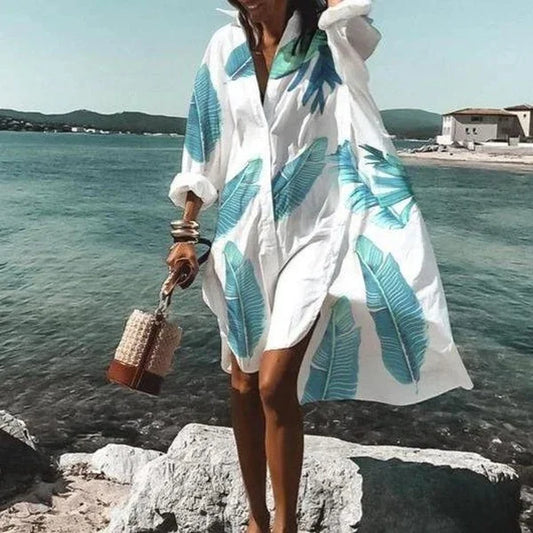 Out-Shine | Fashionable Flowing Shirt Dress For Women