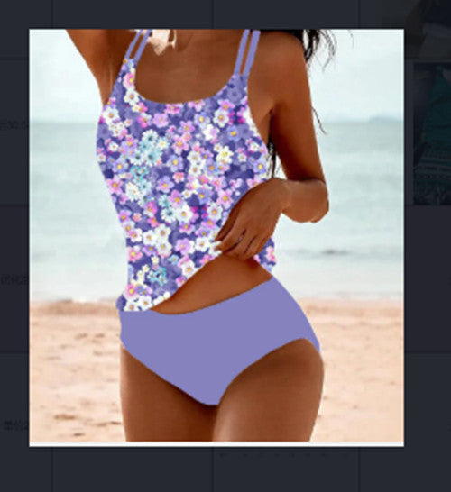 Out-Shine | Stylish Printed Tankini Swimsuit