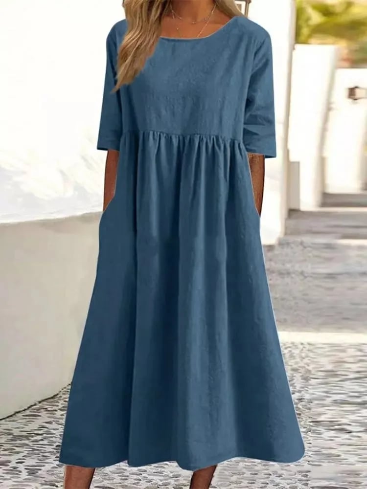 Out-Shine | Casual Linen Cotton Dress