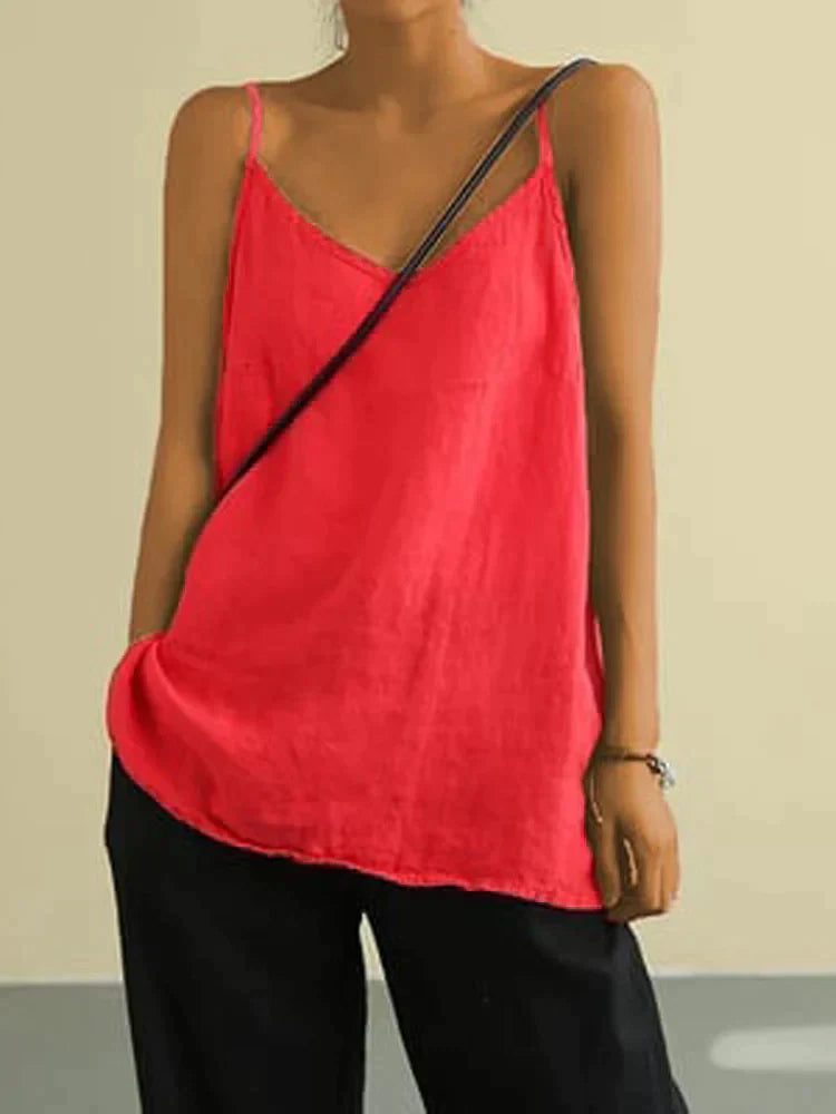 Out-Shine | Casual Summer Linen Sleeveless Blouse for Women