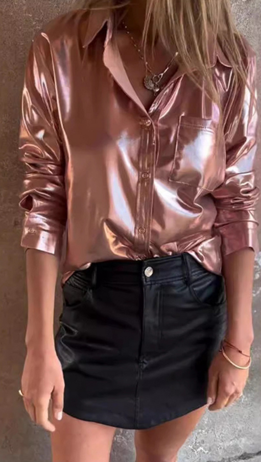 Out-Shine | Lustrous Lapel Shirt