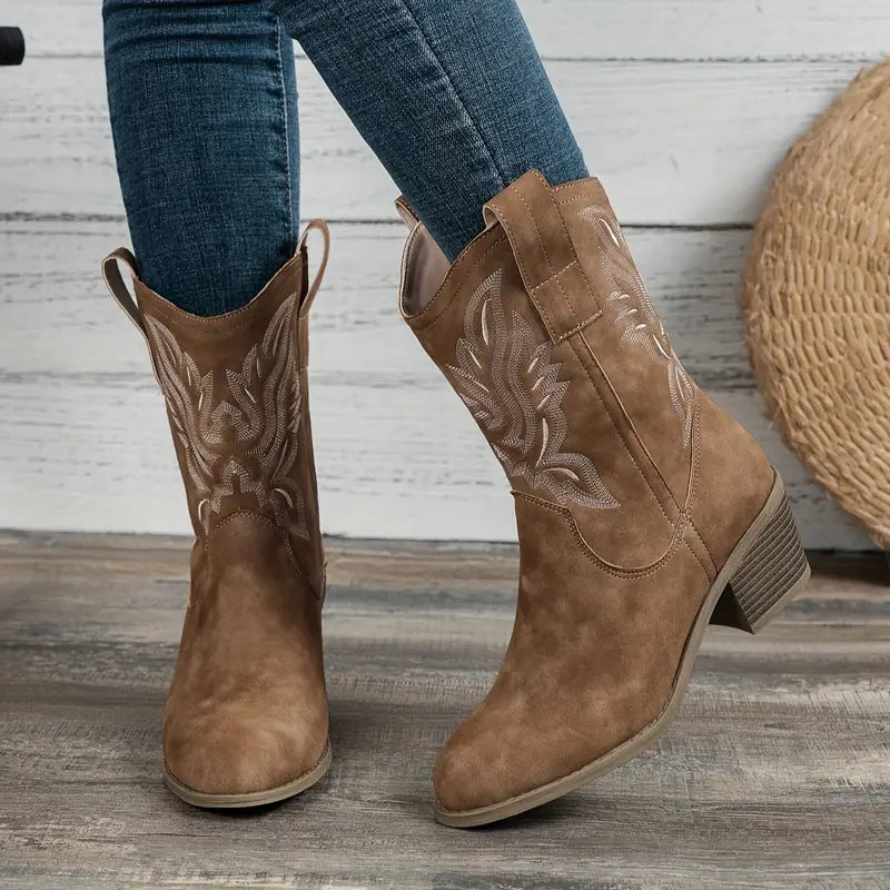 Botas vaqueras de cuero para mujer con estilo |