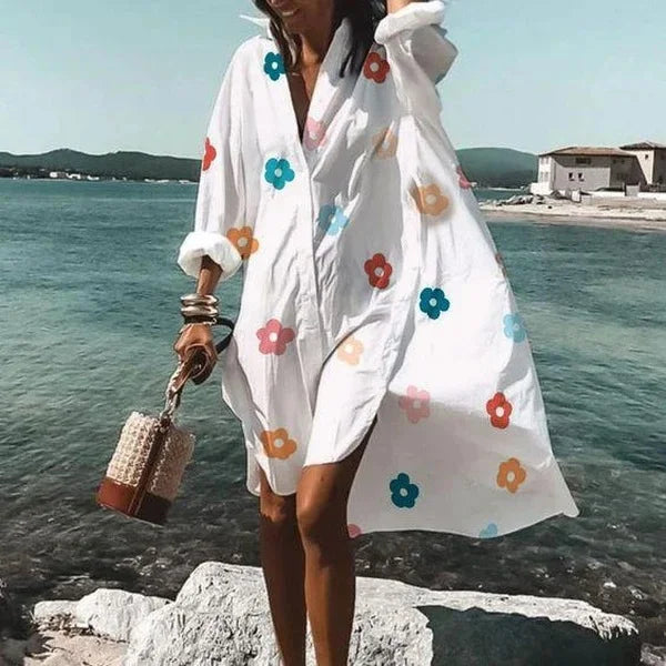Out-Shine | Fashionable Flowing Shirt Dress For Women