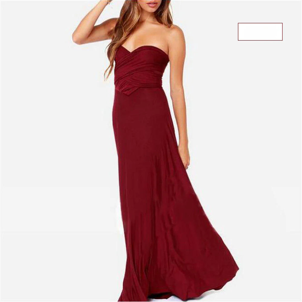 Out-Shine | Women's Multiway Wrap Convertible Boho Maxi Dress