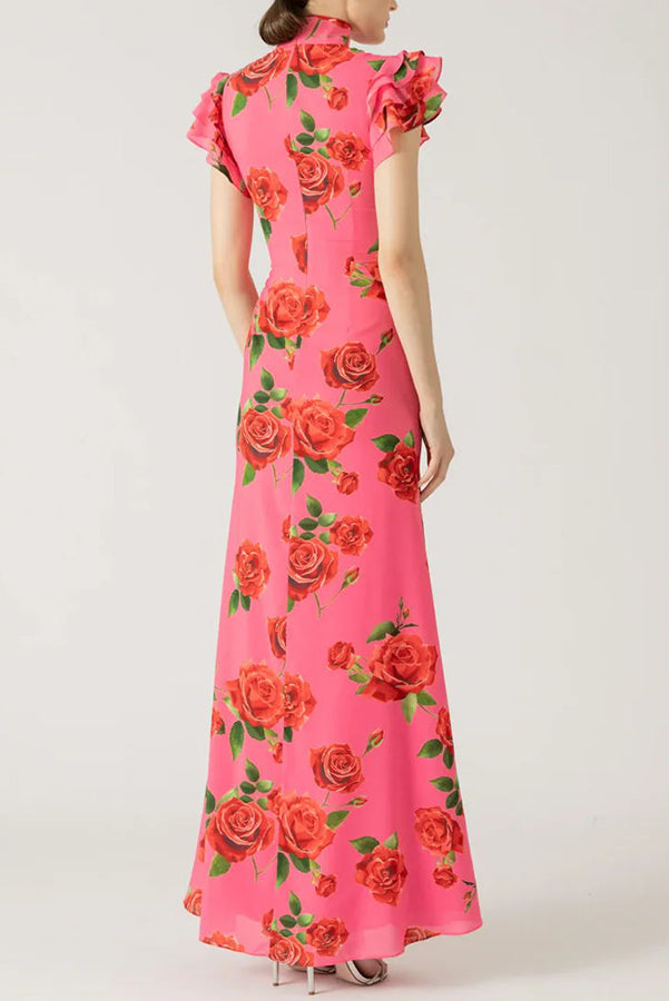 Out-Shine | Stylish Sleeveless Maxi Floral Dress