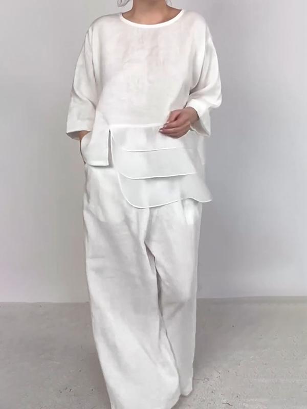 Deslumbra | Conjunto de tres piezas de satén liso para mujer 