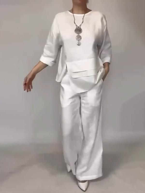 Deslumbra | Conjunto de tres piezas de satén liso para mujer 