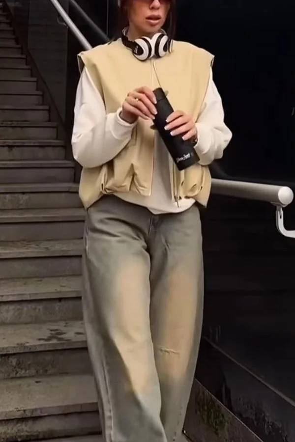 Out-Shine | Loose Sleeveless Pocket Casual Vest