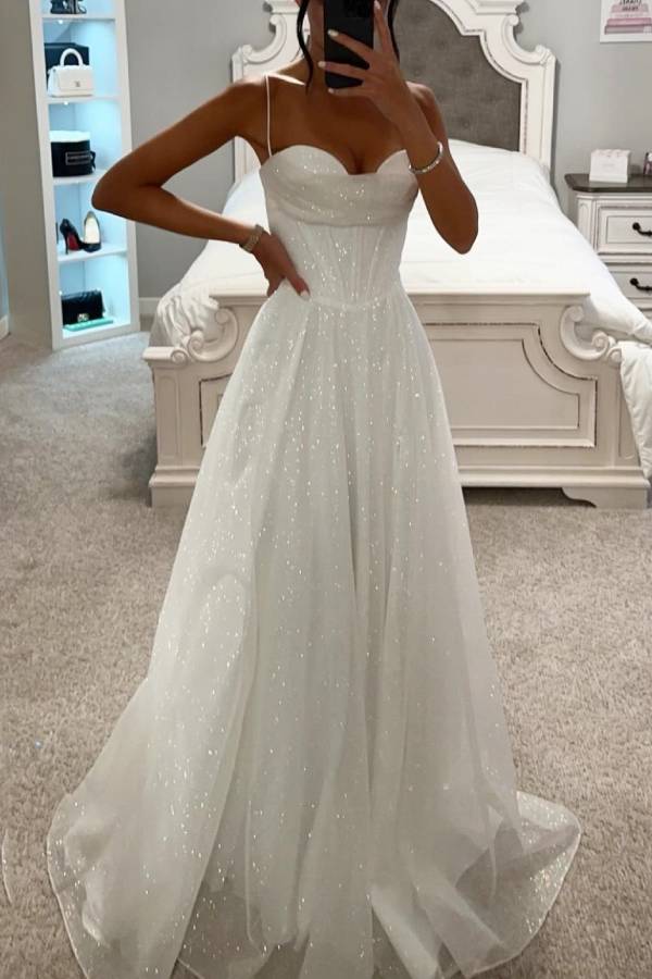 Out-Shine | Glitter Ball Gown With Lace