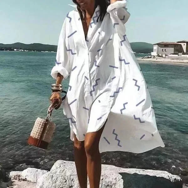 Out-Shine | Fashionable Flowing Shirt Dress For Women