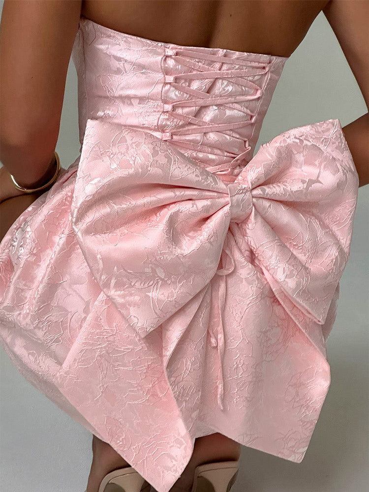 Out-Shine | Mini Dress With Bowknot