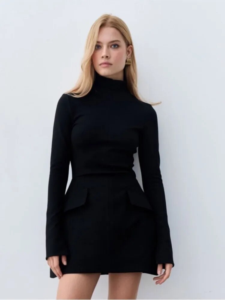 Out-Shine | Women's Turtleneck Mini Dress