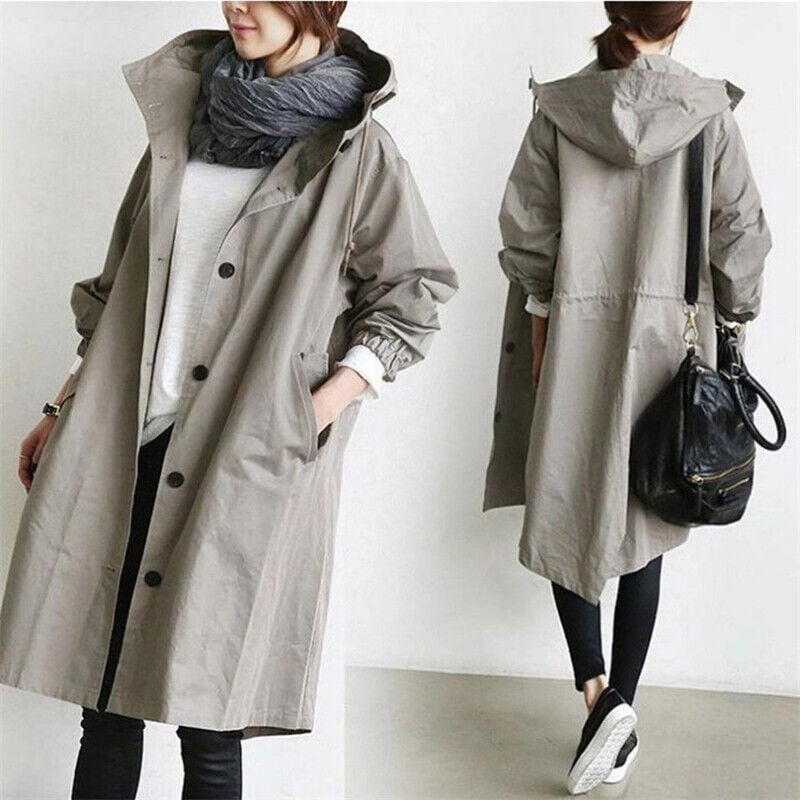 Out-Shine | Waterproof Trench Coat with Hood