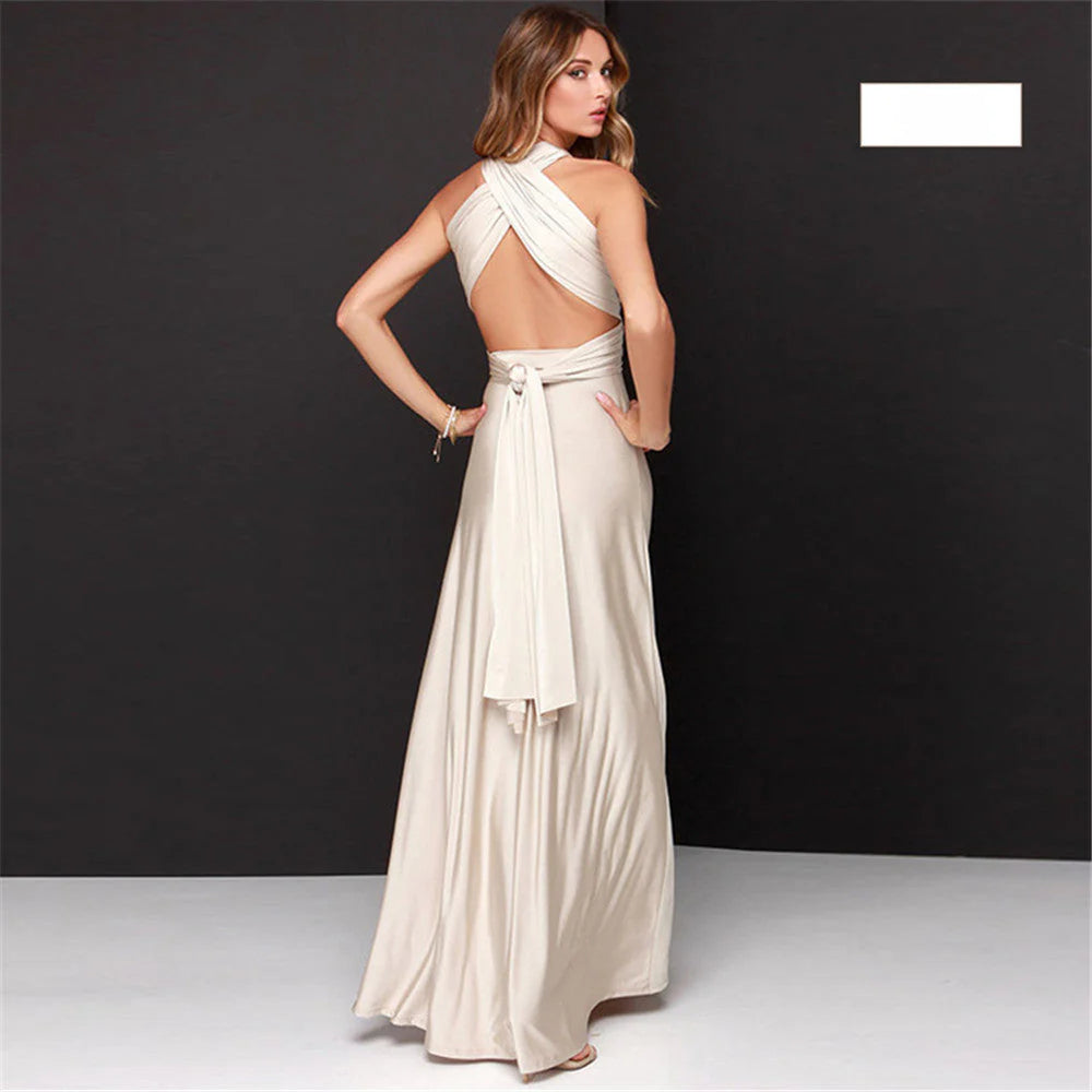 Out-Shine | Women's Multiway Wrap Convertible Boho Maxi Dress