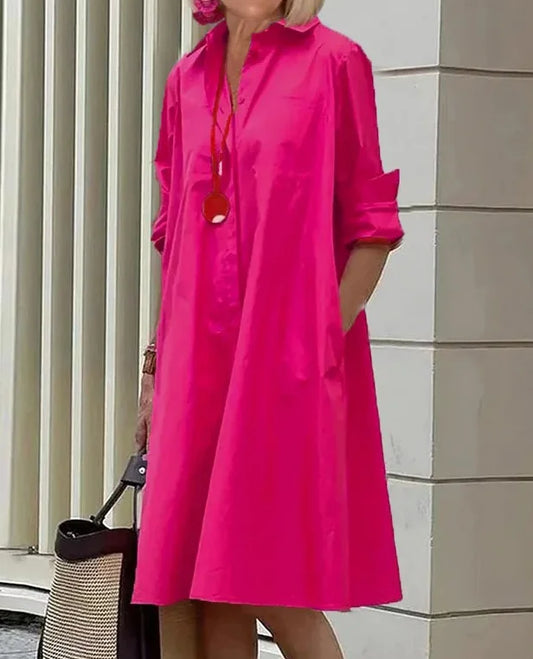 Out-Shine | New Fashion Long Sleeves Midi Dress