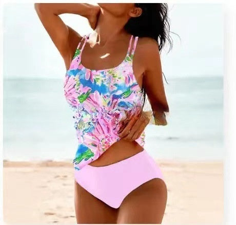 Out-Shine | Stylish Printed Tankini Swimsuit