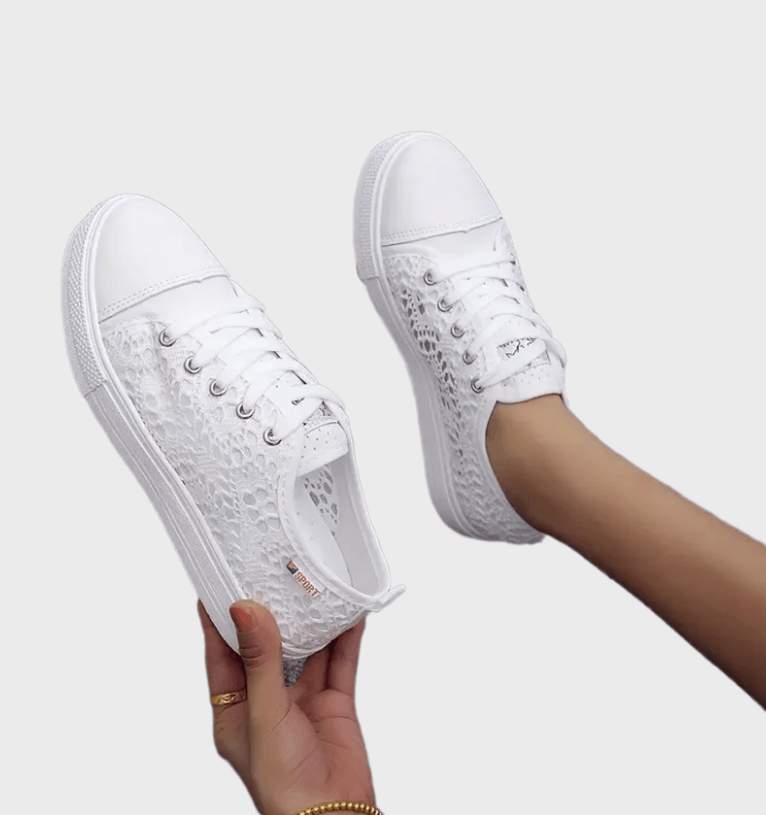 Out-Shine | Stylish Low Cut Lace Sneakers With Side Details And Secure Fit