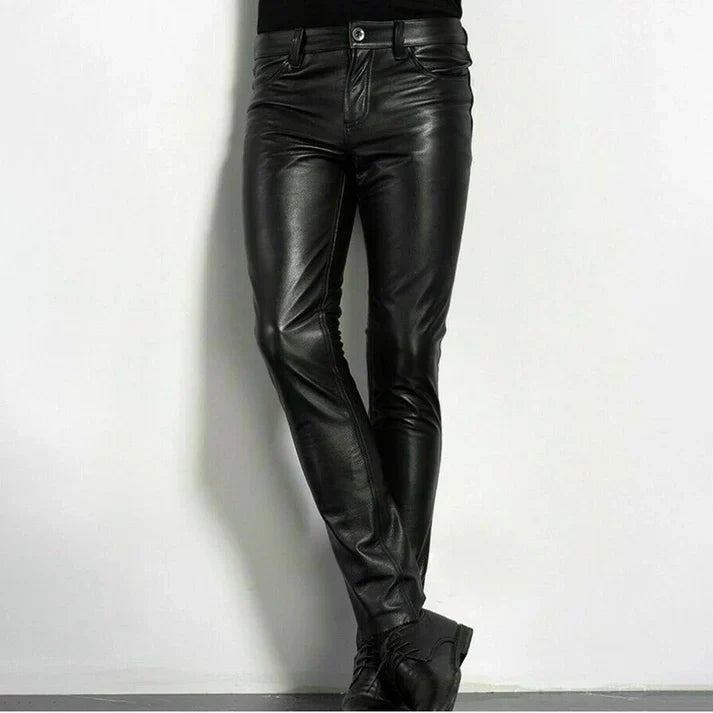 Out-Shine | Slim Fit Leather Pants