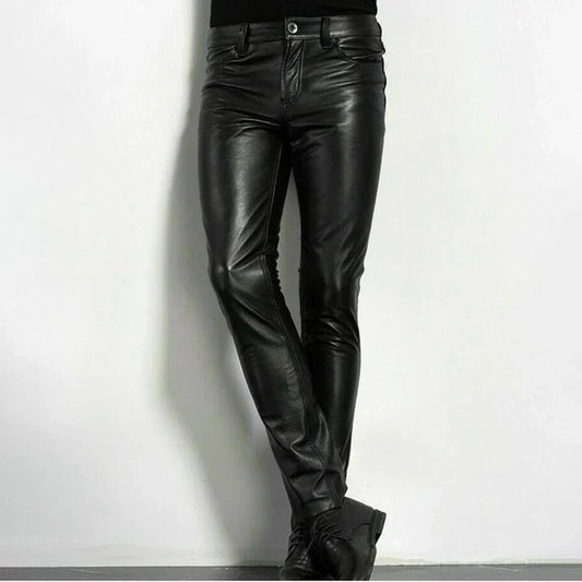 Out-Shine | Slim Fit Leather Pants